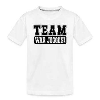 TEAM JOGGING LAUFMOTIVATION - Kinder Premium Bio T-Shirt - Weiß - Vorne