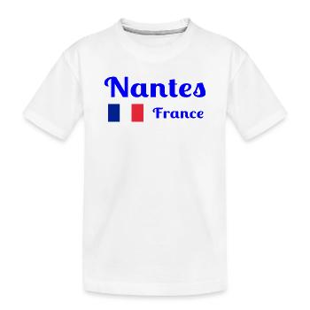 Nantes Frankreich - Stilvolle Drucke - Kinder Premium Bio T-Shirt - Weiß - Vorne