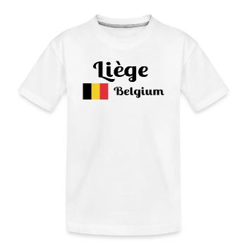 Lüttich Belgien - Stilvolle Drucke - Kinder Premium Bio T-Shirt - Weiß - Vorne