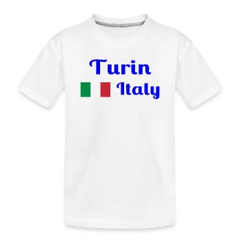 Turin, Italien - Stilvolle Drucke - Kinder Premium Bio T-Shirt - Weiß - Vorne