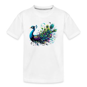Paon - T-shirt bio Premium Enfant - blanc - Devant