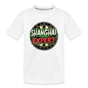 Darts Shanghai Finish Fun - Kids' Premium Organic T-Shirt - white - Front