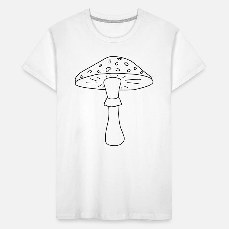 Toadstool black and white Kids' Premium Organic T-Shirt