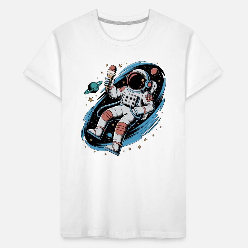 Conception spatiale de l’espace des astronautes avec des planètes et T-shirt bio Premium Enfant
