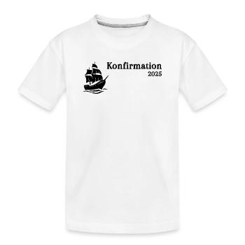 Confirmation 2025 Le navire prend la mer - T-shirt bio Premium Enfant - blanc - Devant