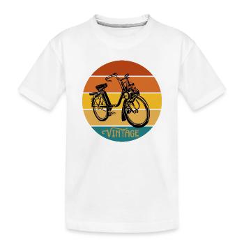 Vintage-Moped - Kinder Premium Bio T-Shirt - Weiß - Vorne
