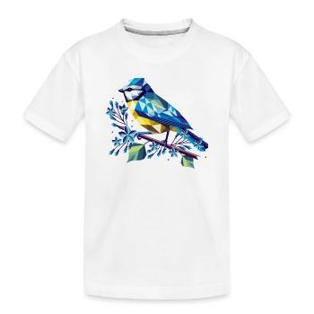 Bleu charmant sur une branche de lilas - T-shirt bio Premium Enfant - blanc - Devant