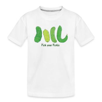 Choisissez votre cornichon : Art du concombre vert - T-shirt bio Premium Enfant - blanc - Devant