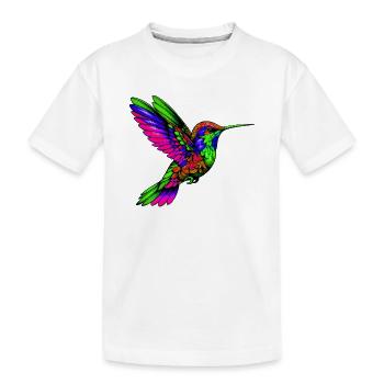 Kolibri - Kinder Premium Bio T-Shirt - Weiß - Vorne