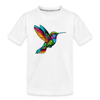Kolibri - Kinder Premium Bio T-Shirt - Weiß - Vorne