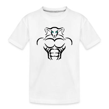 Alpha Aries Deluxe - Kinder Premium Bio T-Shirt - Weiß - Vorne