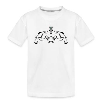 Alpha Scale Deluxe - Kinder Premium Bio T-Shirt - Weiß - Vorne