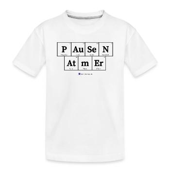 Pausen Atmer (helle Stoffe) - Kinder Premium Bio T-Shirt - Weiß - Vorne