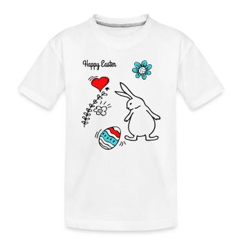 Joyeuses Pâques - T-shirt bio Premium Enfant - blanc - Devant