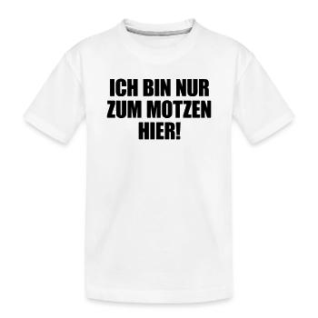 Je suis juste là pour gémir - T-shirt bio Premium Enfant - blanc - Devant