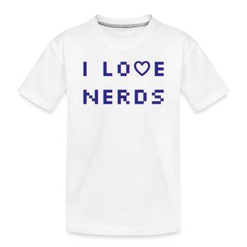J’adore les nerds - T-shirt bio Premium Enfant - blanc - Devant