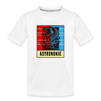 Astronomie Retro Style - Kinder Premium Bio T-Shirt - Weiß - Vorne
