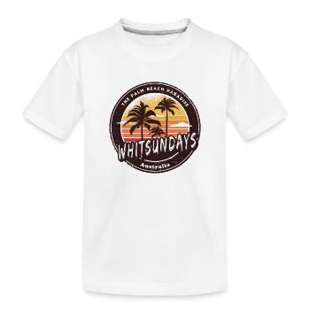 Whitsundays Australie Palmiers Design - T-shirt bio Premium Enfant - blanc - Devant