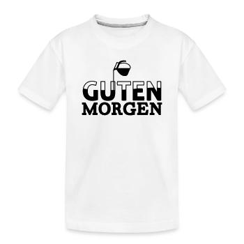 Guten Morgen Kaffee - Kinder Premium Bio T-Shirt - Weiß - Vorne