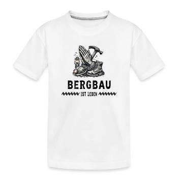 L’exploitation minière, c’est la vie - T-shirt bio Premium Enfant - blanc - Devant