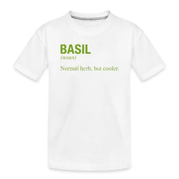 BASIL Basilikum - Kids' Premium Organic T-Shirt - white - Front