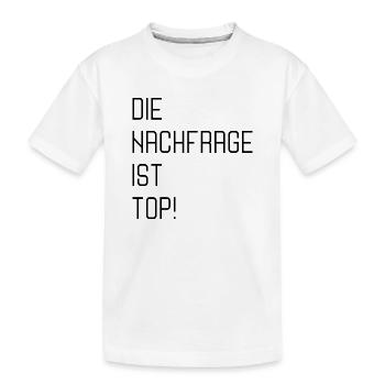 ANGEBOT NACHFRAGE - Kinder Premium Bio T-Shirt - Weiß - Vorne