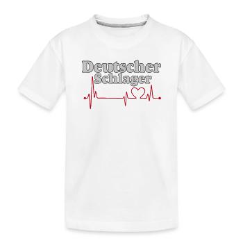 Schlager Party , Schlager Musik , Herzschlag - Kinder Premium Bio T-Shirt - Weiß - Vorne