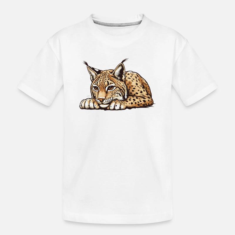Luchs - Kinder Premium Bio T-Shirt - Weiß