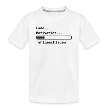 Lade Motivation - Kinder Premium Bio T-Shirt - Weiß - Vorne