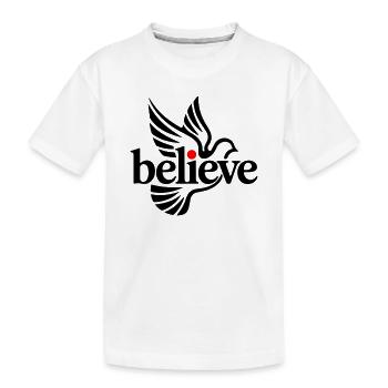 Croire pigeon - T-shirt bio Premium Enfant - blanc - Devant