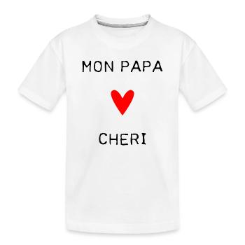 DAD. FATHER'S DAY. HAPPY FATHER'S DAY. HAPPY BIRTHDAY. - Kids' Premium Organic T-Shirt - white - Front
