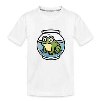 Grenouille dans un bol - T-shirt bio Premium Enfant - blanc - Devant