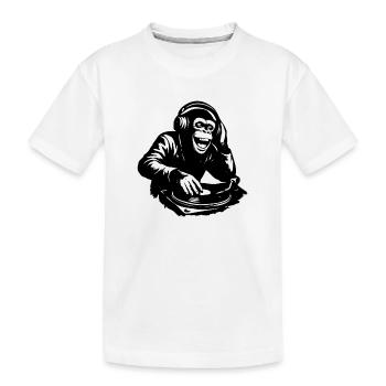DJ The Monkey Danse à la Banksy - T-shirt bio Premium Enfant - blanc - Devant