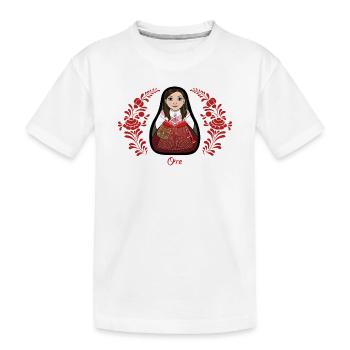 OreKulla - Kinder Premium Bio T-Shirt - Weiß - Vorne