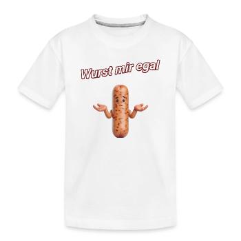 Wurst mir egal - Kinder Premium Bio T-Shirt - Weiß - Vorne