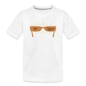 be stylish mit einer Sonnenbrille - Kinder Premium Bio T-Shirt - Weiß - Vorne