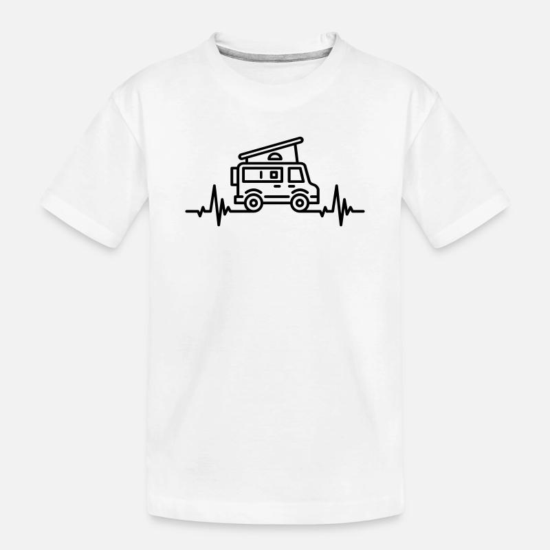 Battement de cœur de fourgonnette - T-shirt bio Premium Enfant - blanc