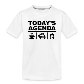 Today's Agenda - Kids' Premium Organic T-Shirt - white - Front