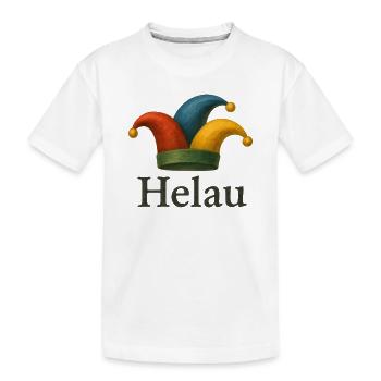Helau Karneval Jester Hut - Kinder Premium Bio T-Shirt - Weiß - Vorne
