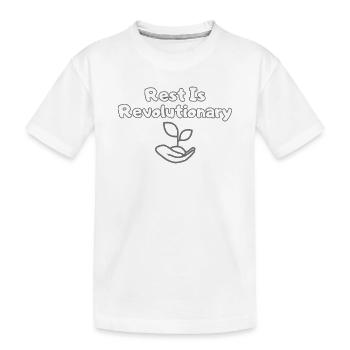 Le repos, c’est le pouvoir – Selfcare & Mental Health Statemen - T-shirt bio Premium Enfant - blanc - Devant