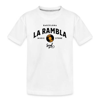 « La Rambla Soul » Magasin de musique vintage de Barcelone - T-shirt bio Premium Enfant - blanc - Devant