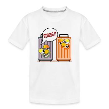 HOLIDAY STRESS HOLIDAY SUITCASE - Kids' Premium Organic T-Shirt - white - Front