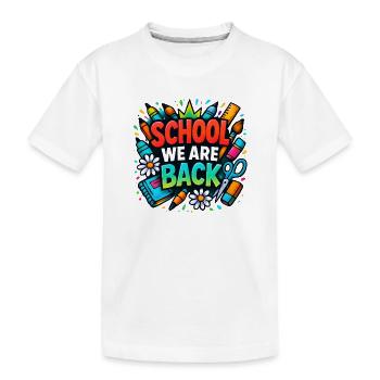 École We Are Back Chemise Graffiti Schule Kids - T-shirt bio Premium Enfant - blanc - Devant