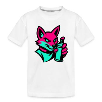 Graffiti Renard - T-shirt bio Premium Enfant - blanc - Devant