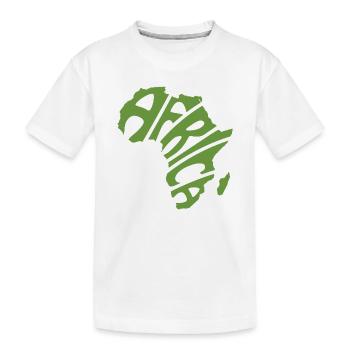 Carte de l’Afrique Word Art - T-shirt bio Premium Enfant - blanc - Devant