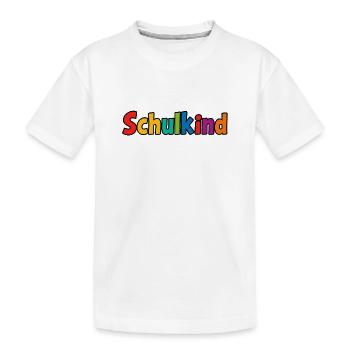 Écolier coloré - T-shirt bio Premium Enfant - blanc - Devant