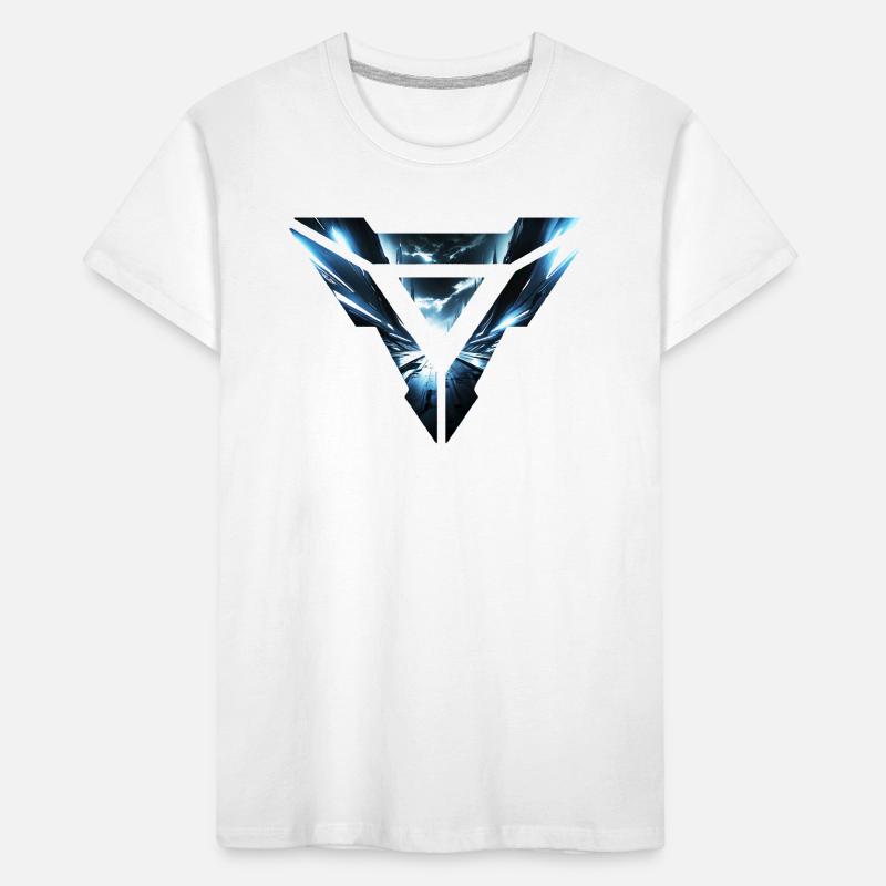 Futuristic Cyber Realm Triangular Design Kids' Premium Organic T-Shirt