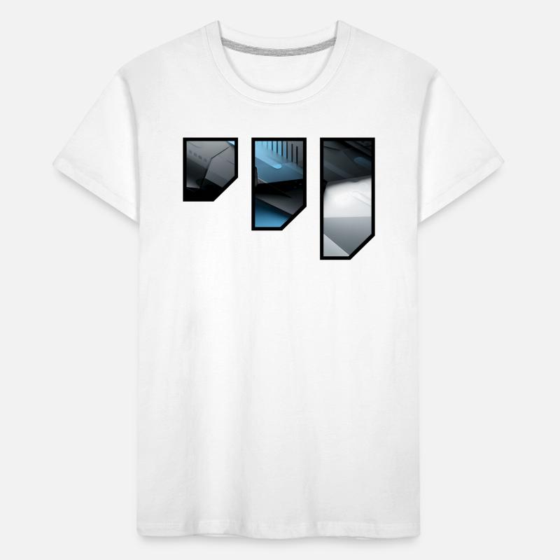 Futuristic Techno Abstract Pattern Kids' Premium Organic T-Shirt