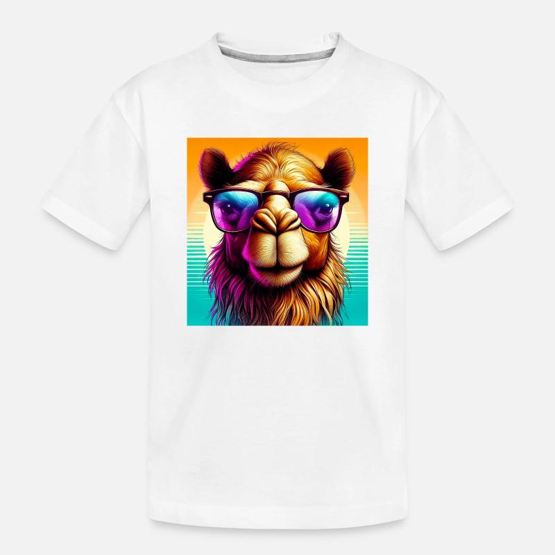 Kamel - Kinder Premium Bio T-Shirt - Weiß