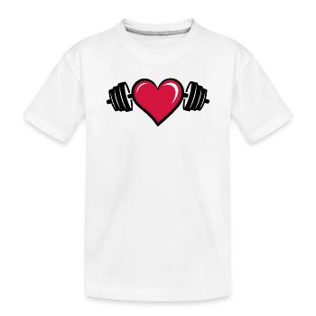 Liebhaber des Fitnessstudios - Kinder Premium Bio T-Shirt - Weiß - Vorne
